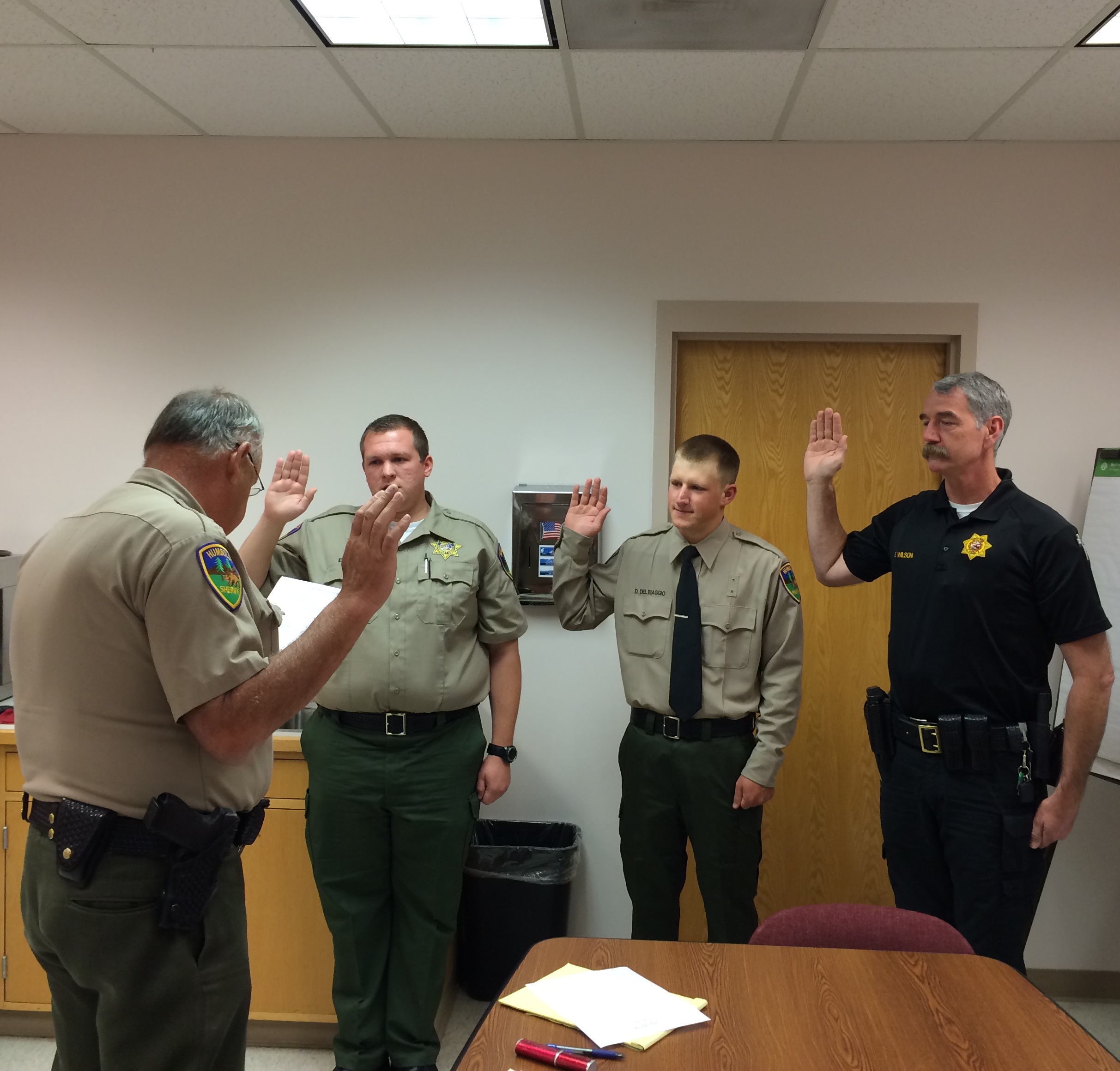 Sheriff Michael Downey, Ethan Miller, Dustin Del Biaggio, and Edward Wilson